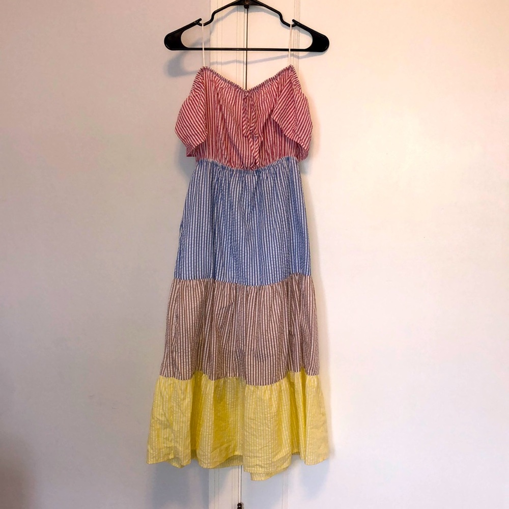 Tiered, Seersucker Urban Outfitters dress